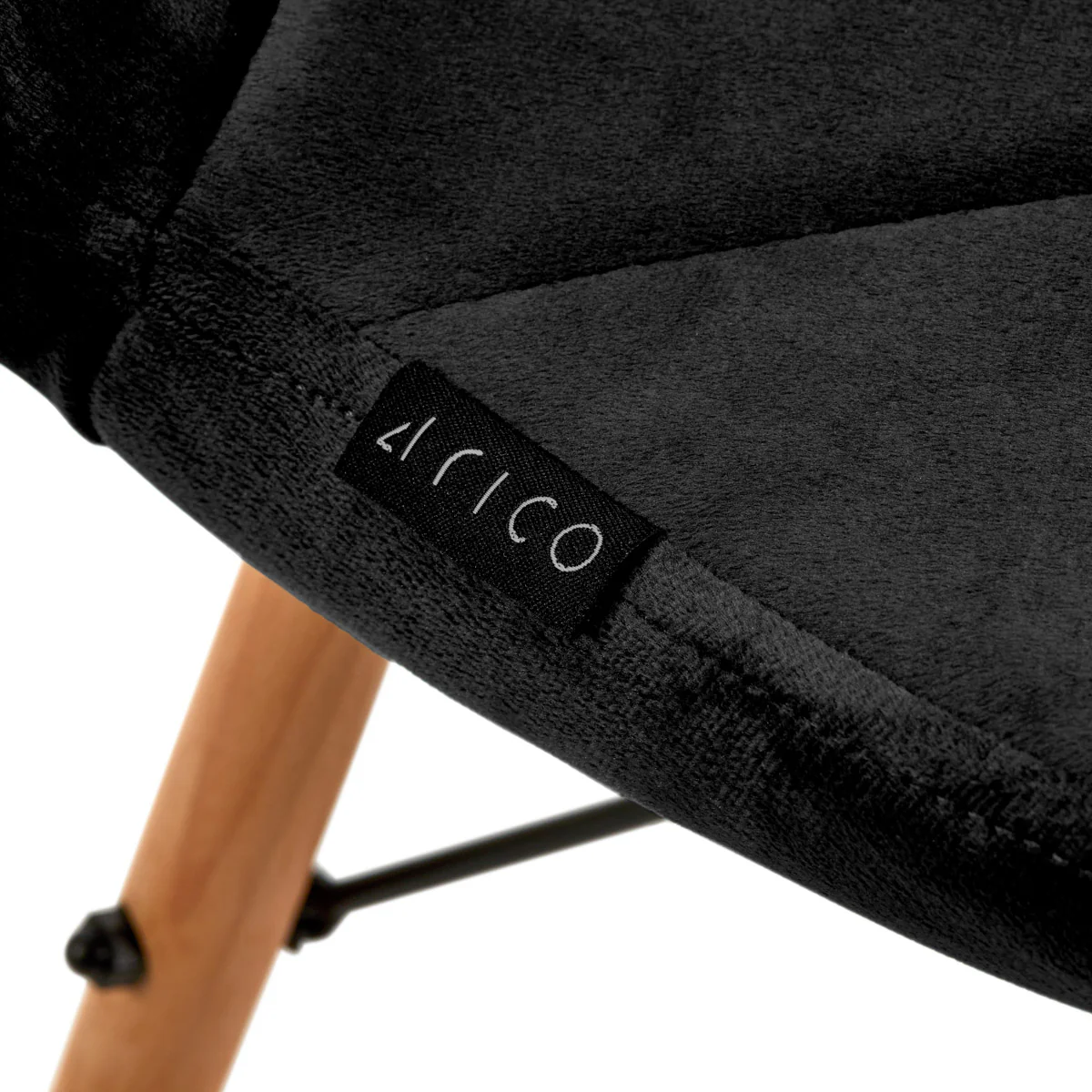 4Rico Cosmetic Chair QS-186 Black Velvet - Image 4