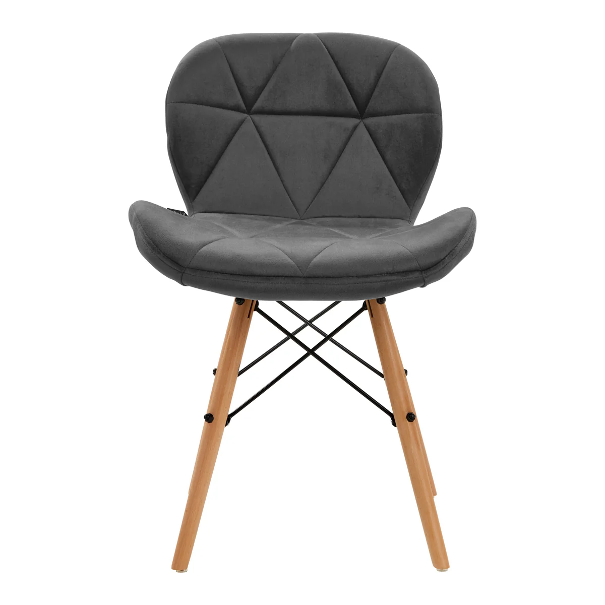 4Rico Cosmetic chair QS-186 gray velvet - Image 8