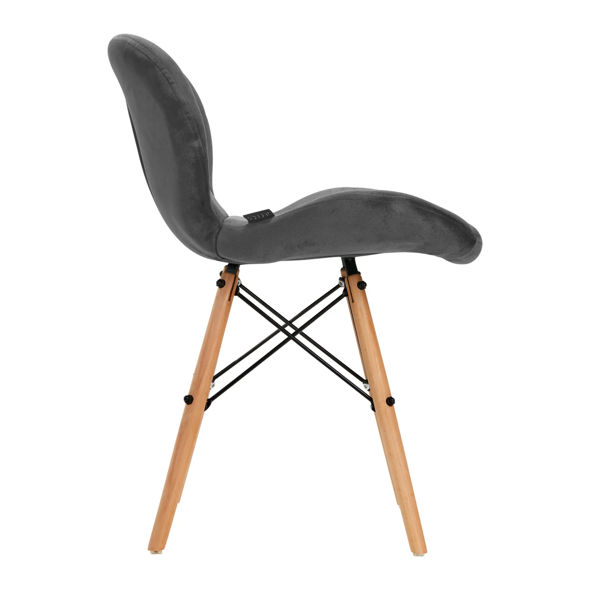 4Rico Cosmetic chair QS-186 gray velvet - Image 9