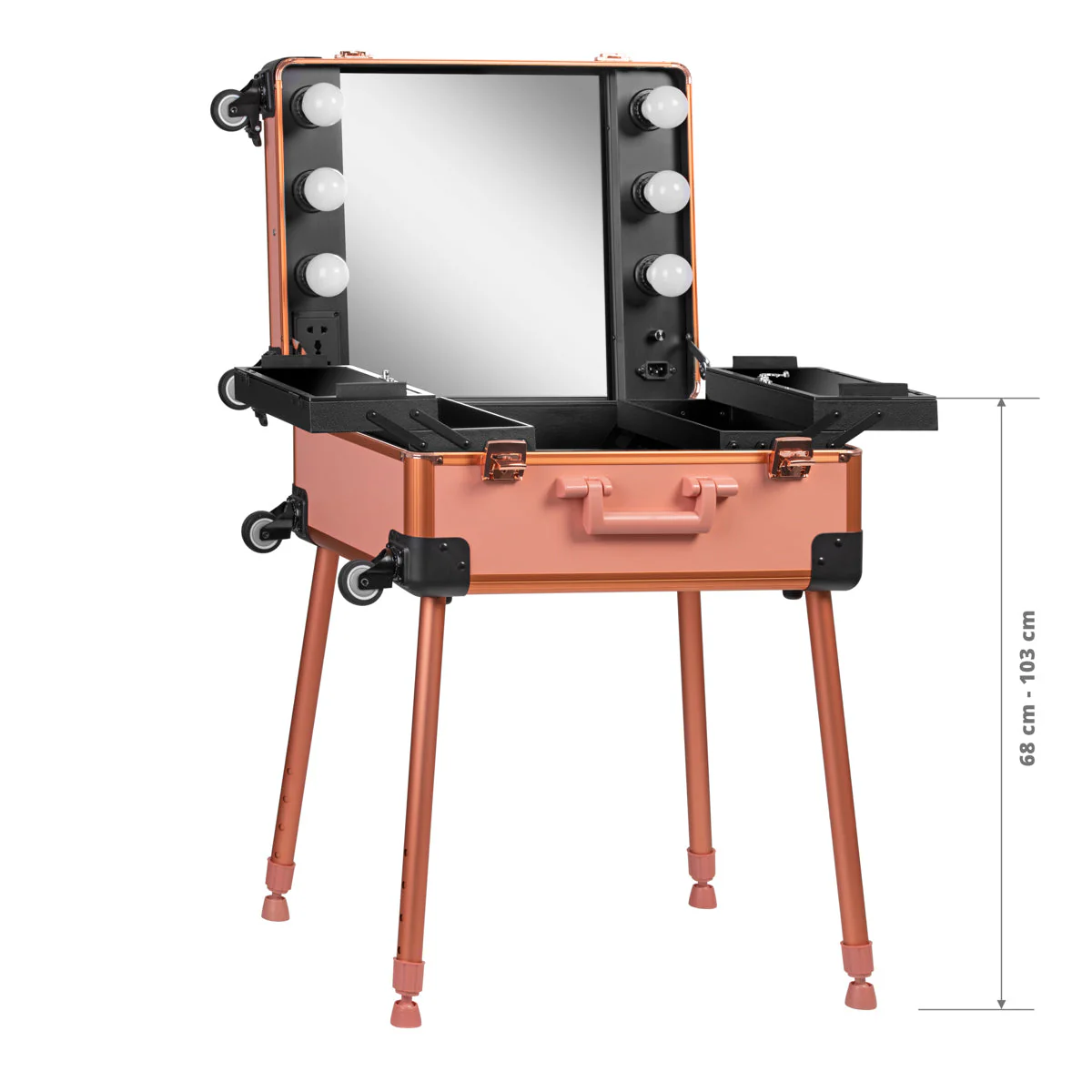 ActiveShop Case Portable Makeup Stand T-27 Rose Gold - Image 2