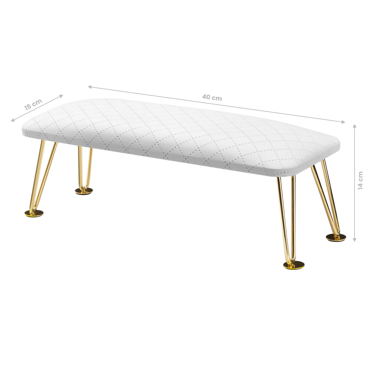ActiveShop Manicure Stand 6M Golden White Quilted - Image 2