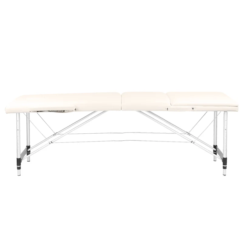 ActivFizjo Aluminum Folding Massage Table Comfort 3 Segments Cream & Silver - Image 5