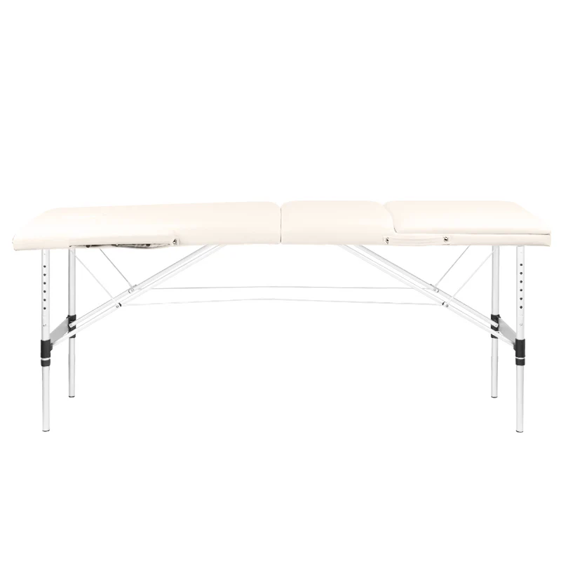 ActivFizjo Aluminum Folding Massage Table Comfort 3 Segments Cream & Silver - Image 7