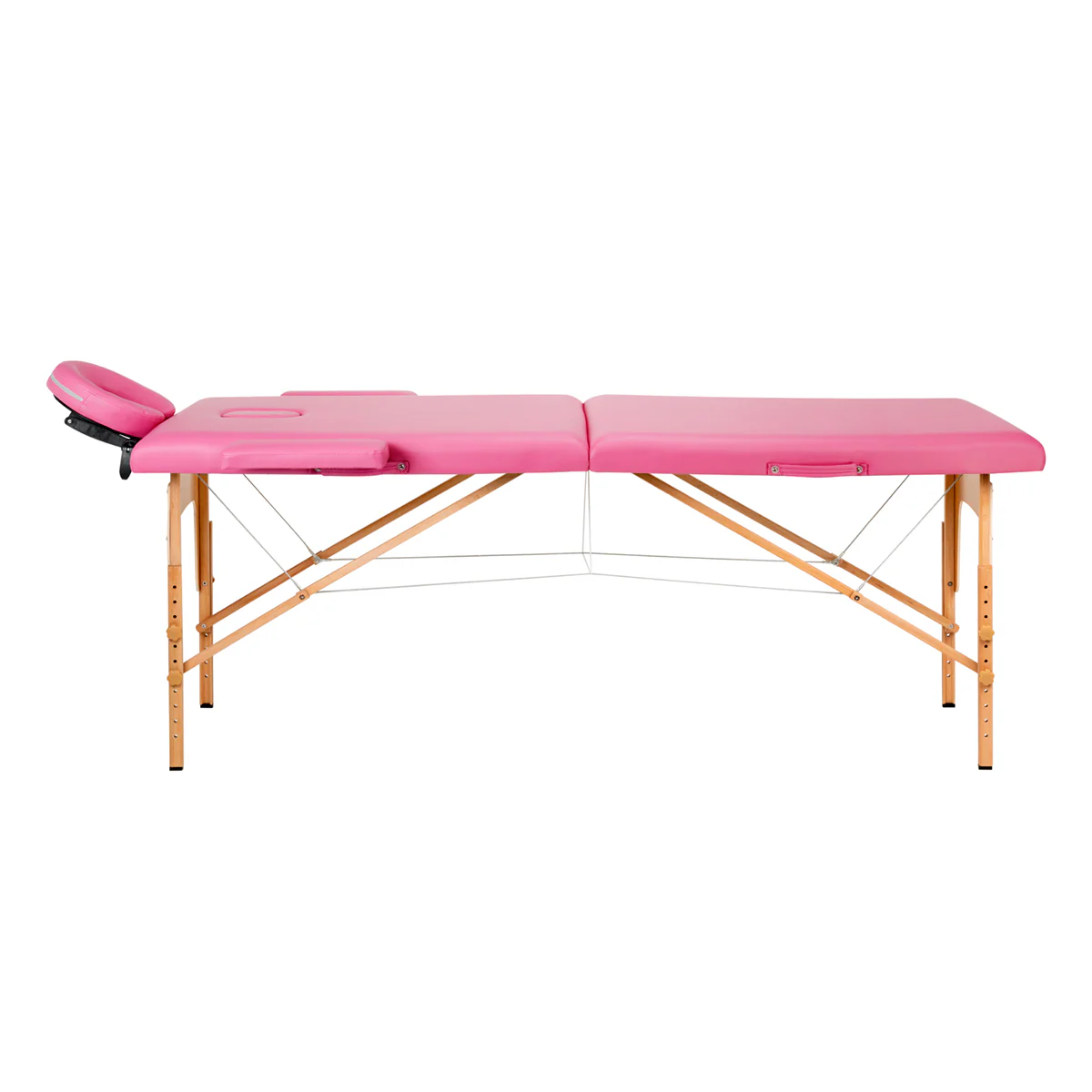 ActivFizjo Wooden Folding Massage Table Comfort Lux 2-Sections Pink - Image 16