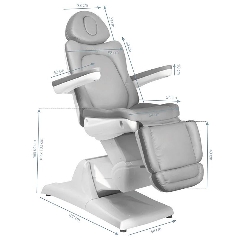 Azzurro Electric Cosmetic Chair 870 3 Strong Grey - Image 9