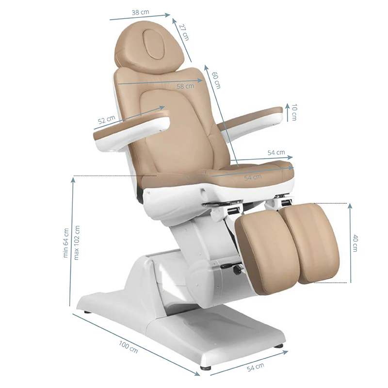 Azzurro Electric Cosmetic Chair 870s Pedicure 3 Strong Cappuccino - Image 9