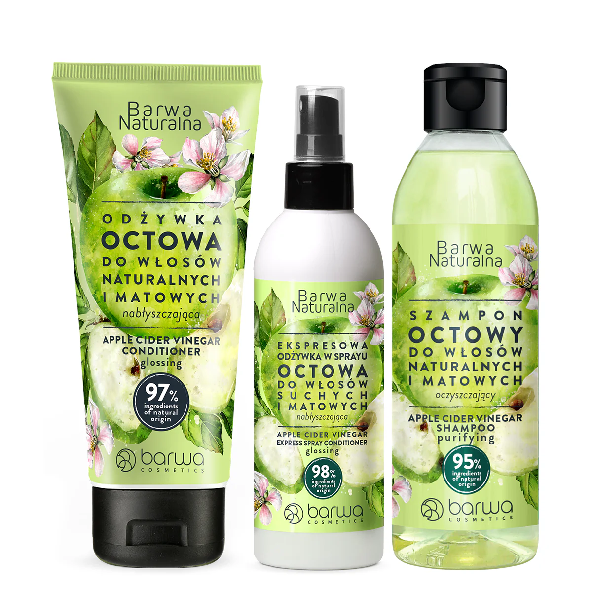 Barwa Glossy Apple Cider Vinegar Total Hair Care Bundle