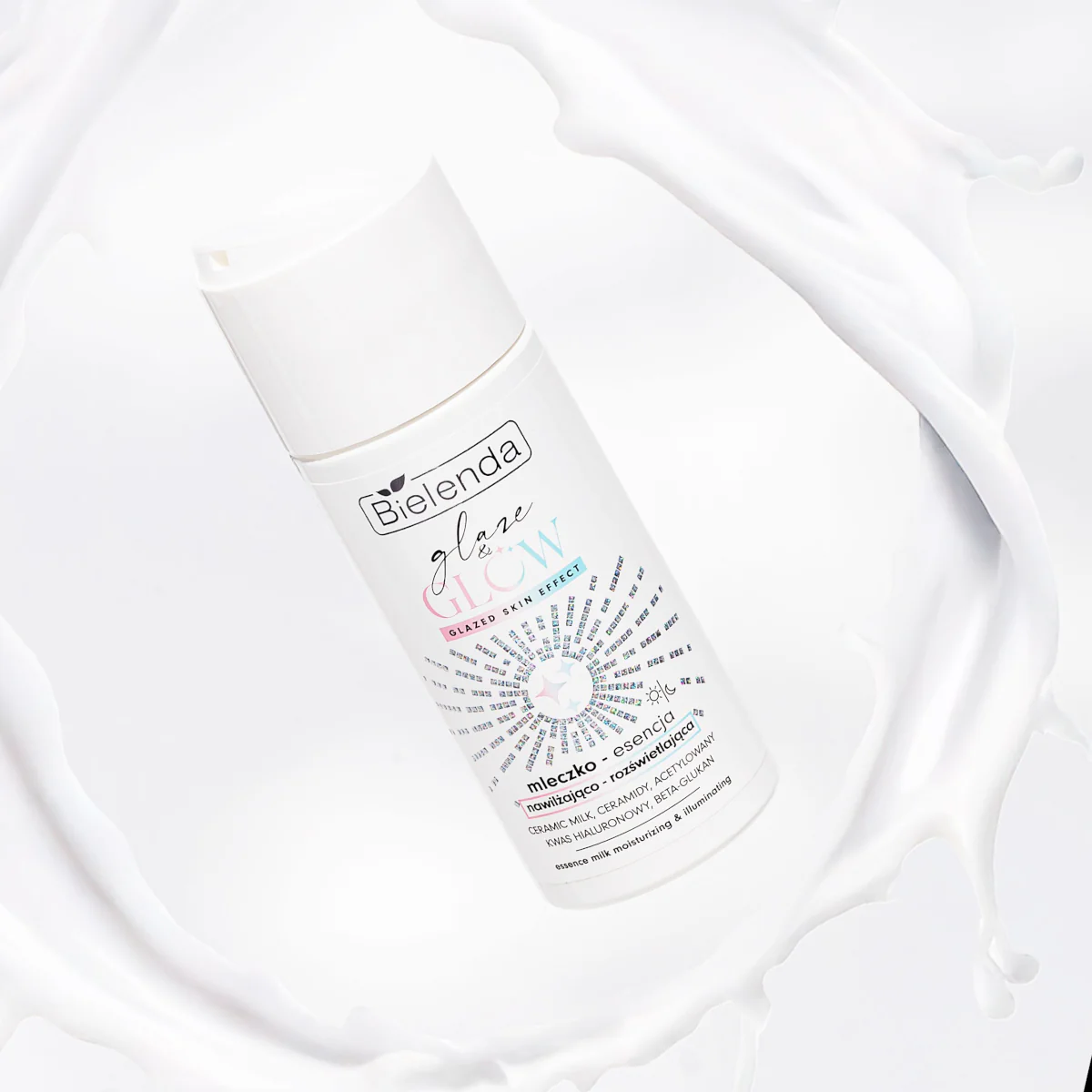 Bielenda Glaze & Glow Moisturizing Brightening Essence Milk Glazed Skin Effect - Image 4