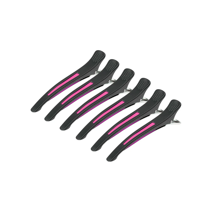 ACTIVESHOP Clamps hairdressing clips for hair e-13 6 pcs 11.5 cm mix neon - Image 3