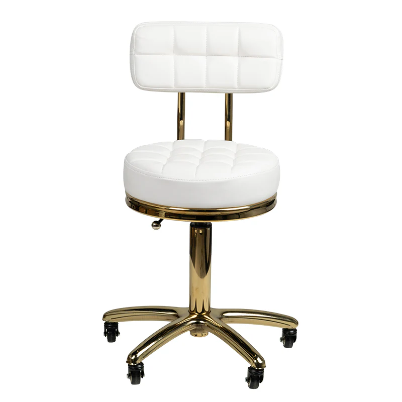 ActiveShop Cosmetic Stool Gold AM-961 White - Image 2