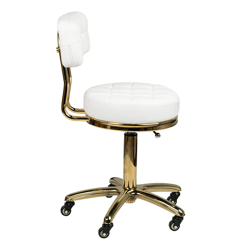 ActiveShop Cosmetic Stool Gold AM-961 White - Image 5