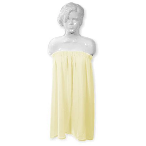 Cotton Wrap Towel Robe for Beauty Treatments Creamy - Image 3