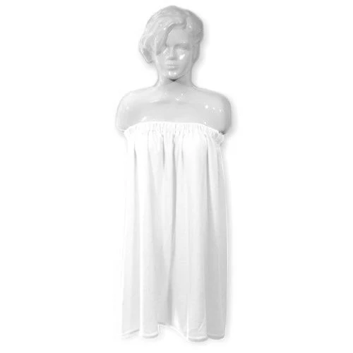 Cotton Wrap Towel Robe for Beauty Treatments White - Image 3