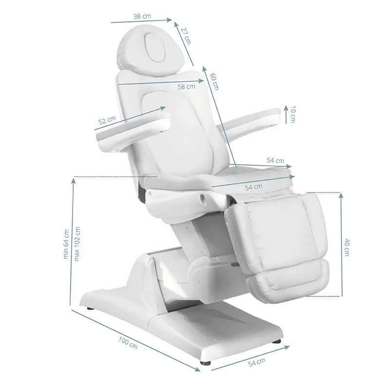 Electric cosmetic chair azzurro 870 3 strong white - Image 7