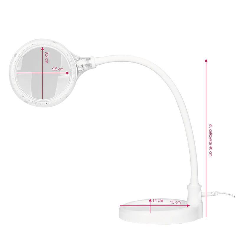 Elegante 2014-2r 30 led magnifier lamp smd 5d with a stand and a clip on the desk - Image 2