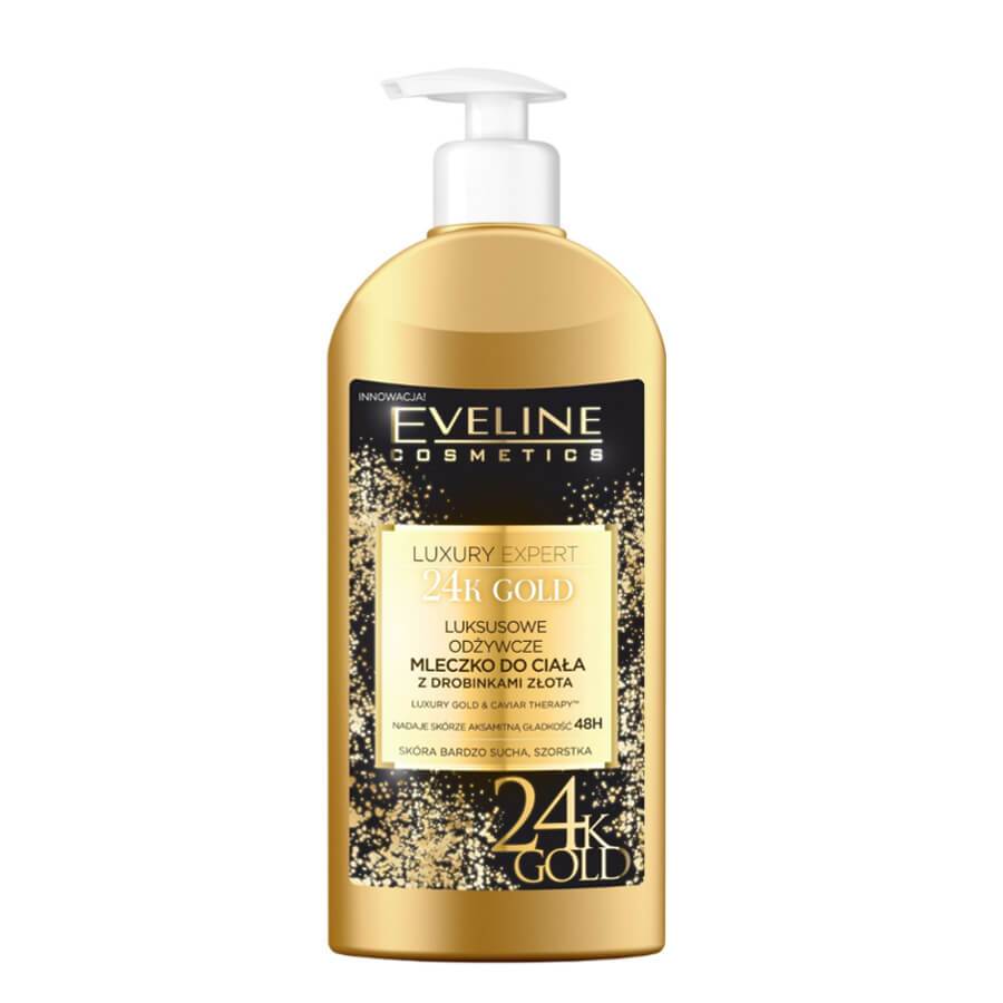 Eveline Luxury Nourishing Body Milk with Gold Particles - Image 3