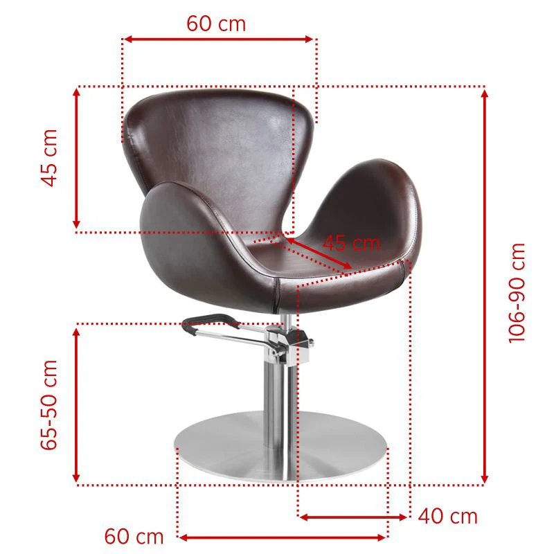 Gabbiano barber chair amsterdam brown - Image 2