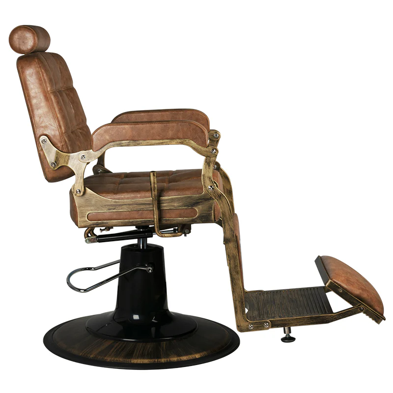 Gabbiano Barber Chair Boss Old Leather Light Brown - Image 3