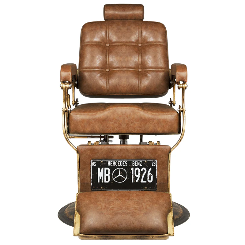 Gabbiano Barber Chair Boss Old Leather Light Brown - Image 6
