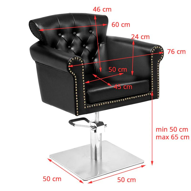 Gabbiano black berlin barber chair - Image 2