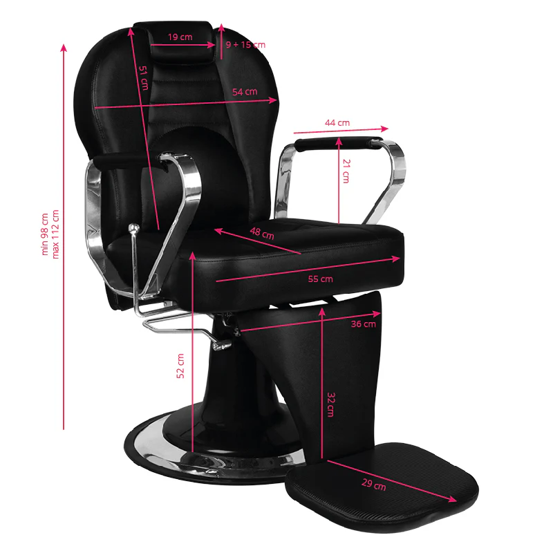 Gabbiano black tiziano barber chair - Image 2