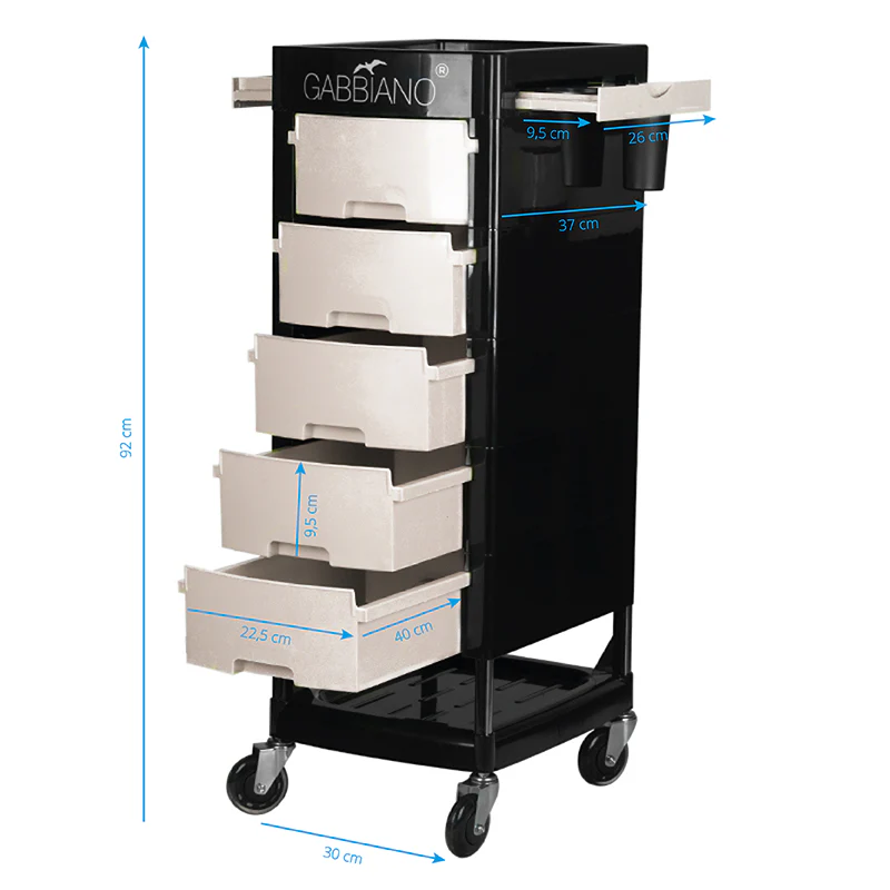 Gabbiano hairdressing assistant ft65 black / white - Image 2