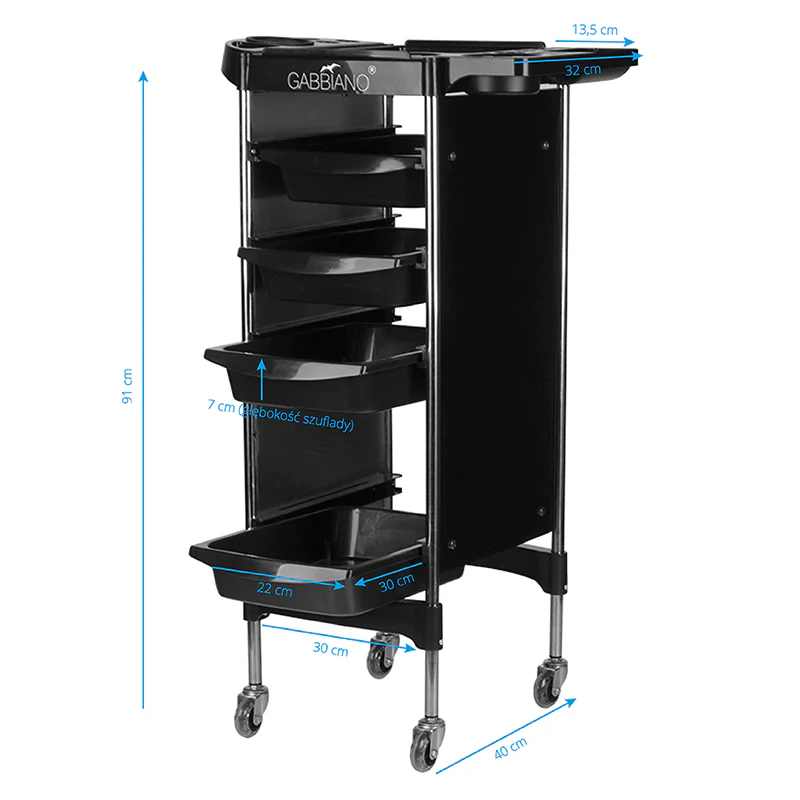 Gabbiano hairdressing assistant fx11-2 black - Image 2