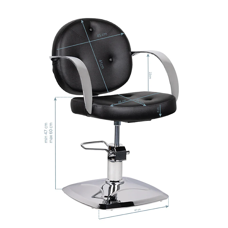GABBIANO HAIRDRESSING CHAIR ASTI BLACK - Image 2