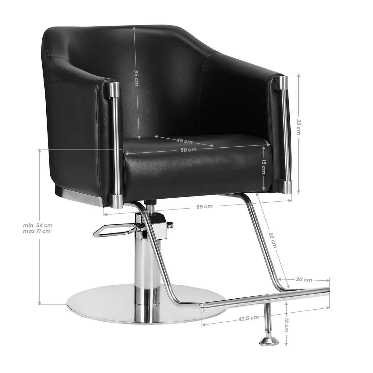 Gabbiano Hairdressing Chair Burgos Black - Image 2