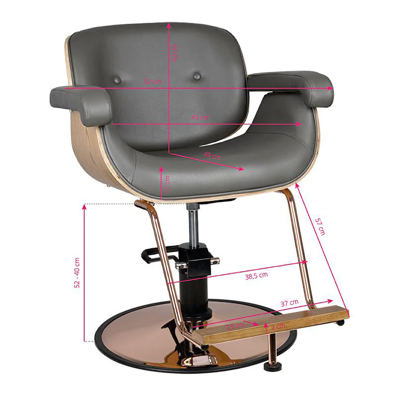Gabbiano hairdressing chair gray venice - Image 2