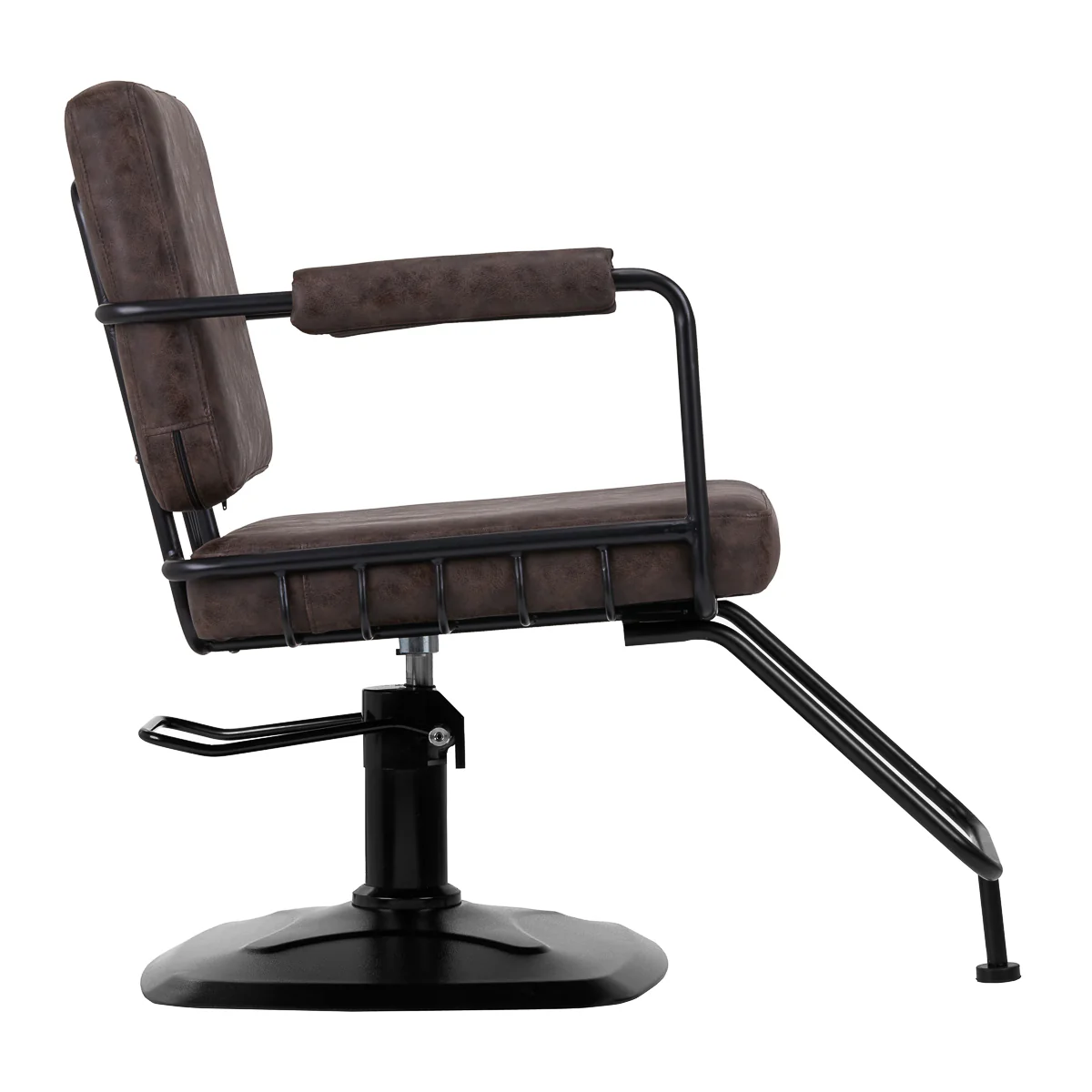 Gabbiano Hairdressing Chair Katania Loft Old Leather Dark Brown - Image 3