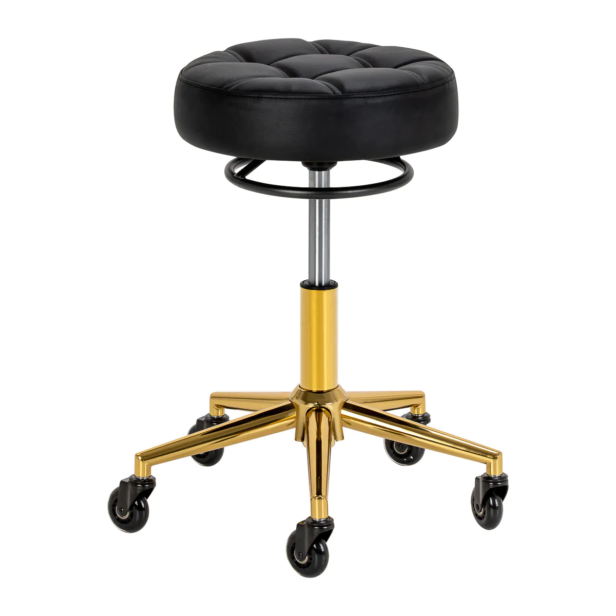 Gabbiano Hairdressing Stool Golden Black D054G - Image 3