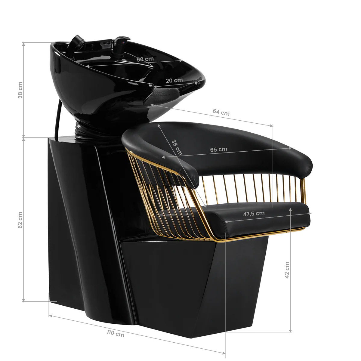 Gabbiano Hairdressing Wash Lille-M Gold Black - Image 2