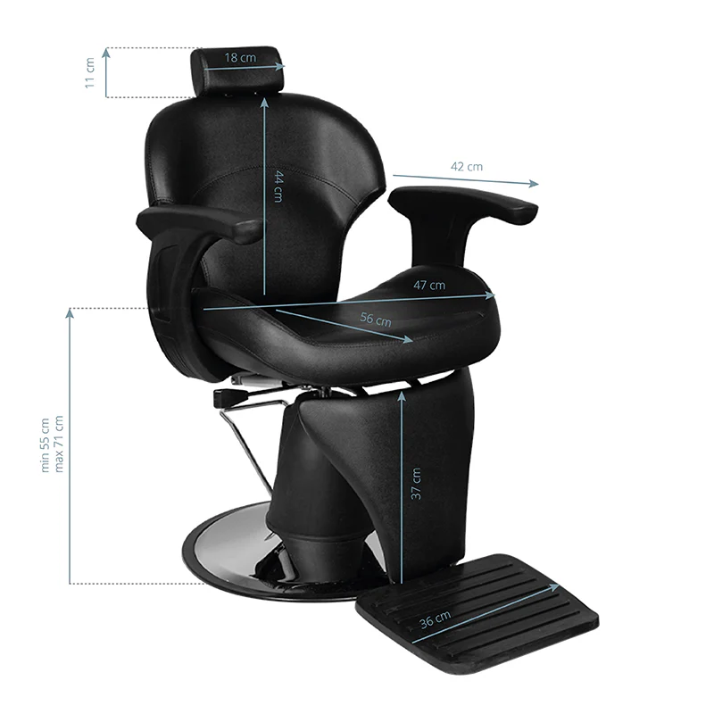Gabbiano Igor Black Barber Chair - Image 2
