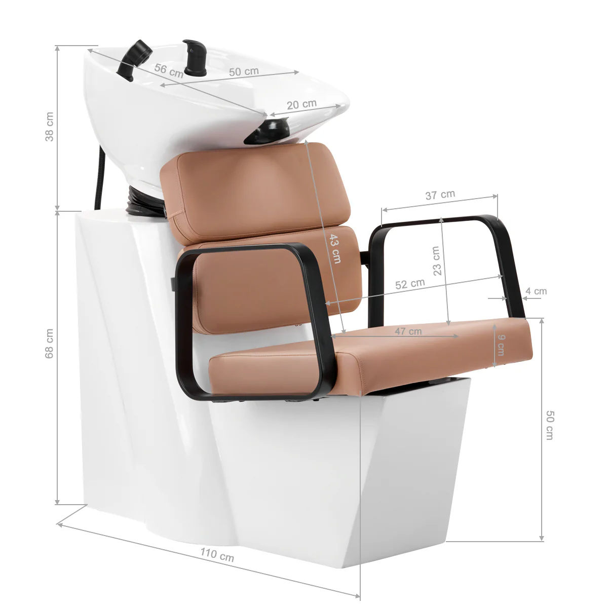 Gabbiano Porto-BM Hair Wash Unit Beige & Black - Image 5