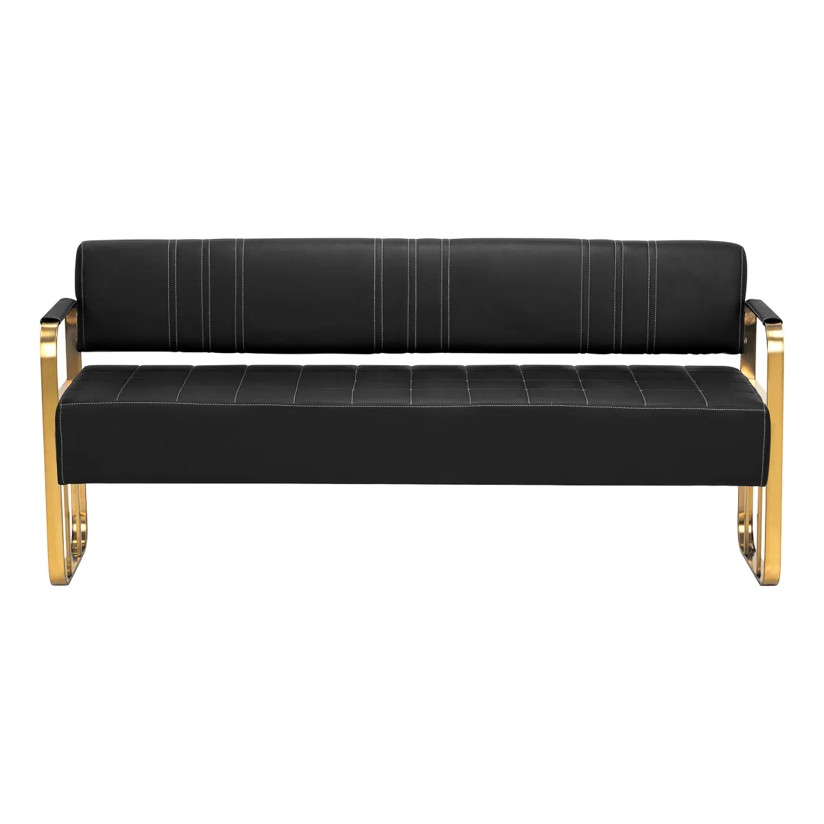Gabbiano Waiting Room Sofa Avila Black & Gold - Image 2
