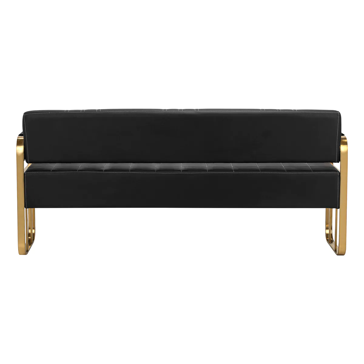 Gabbiano Waiting Room Sofa Avila Black & Gold - Image 3