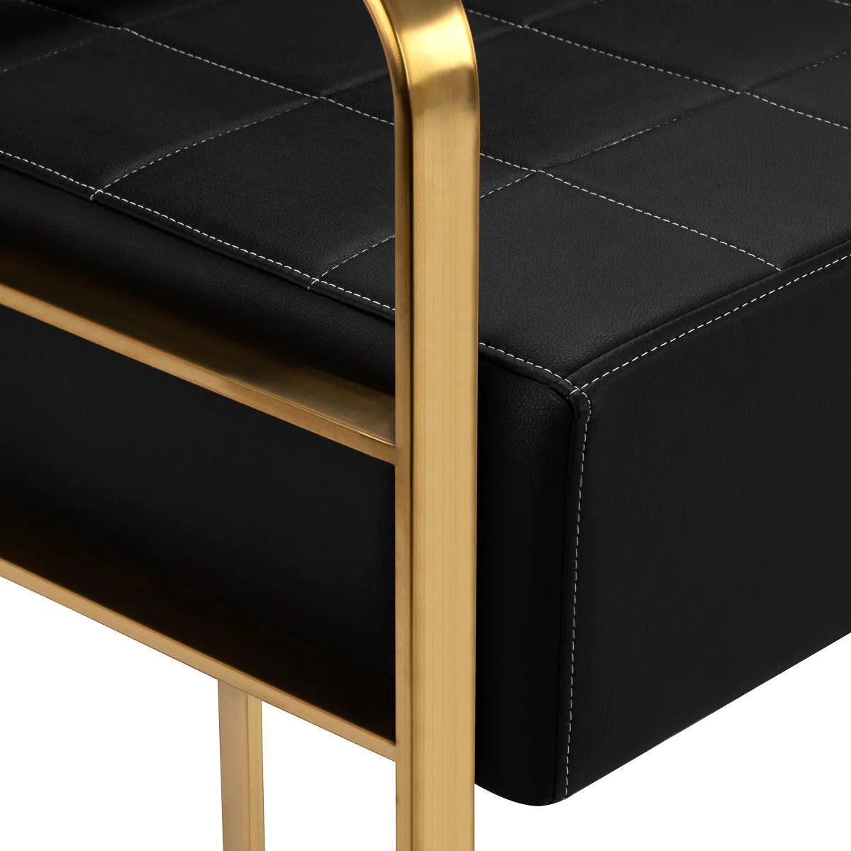 Gabbiano Waiting Room Sofa Avila Black & Gold - Image 5