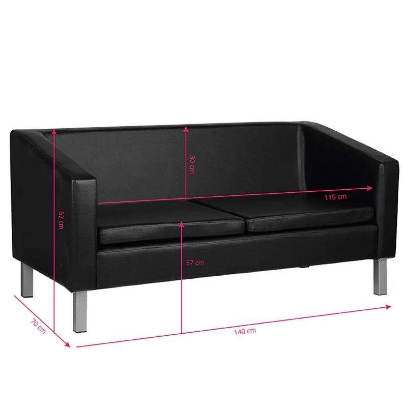 Gabbiano Waiting Room Sofa Bm18003 Black - Image 2