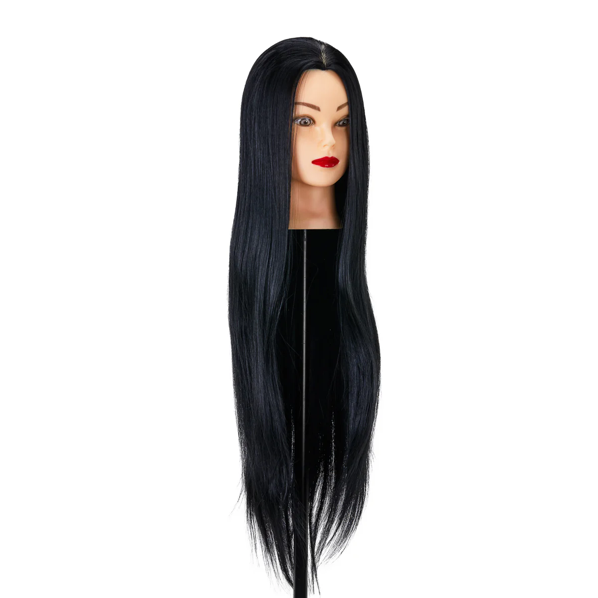 Gabbiano WZ2 Hairdressing Training Head, Synthetic Hair, Colour 1#, Length 24" - Image 4