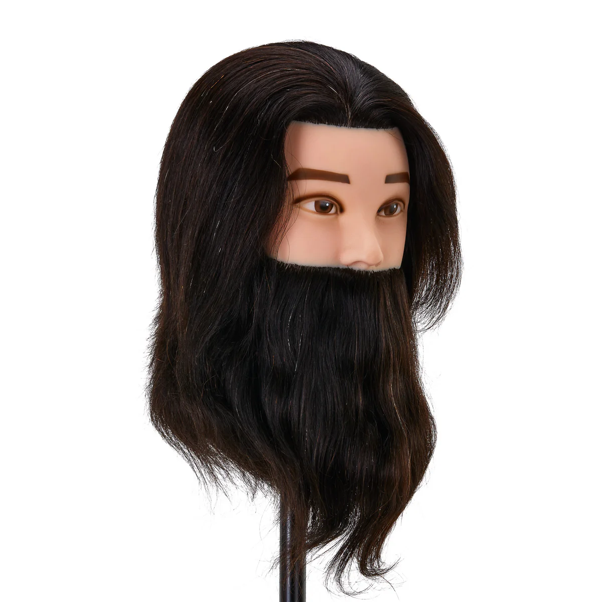 Gabbiano WZ4 Training Head With Beard, Natural Hair, Colour 1#, Length 8"+6" - Image 4