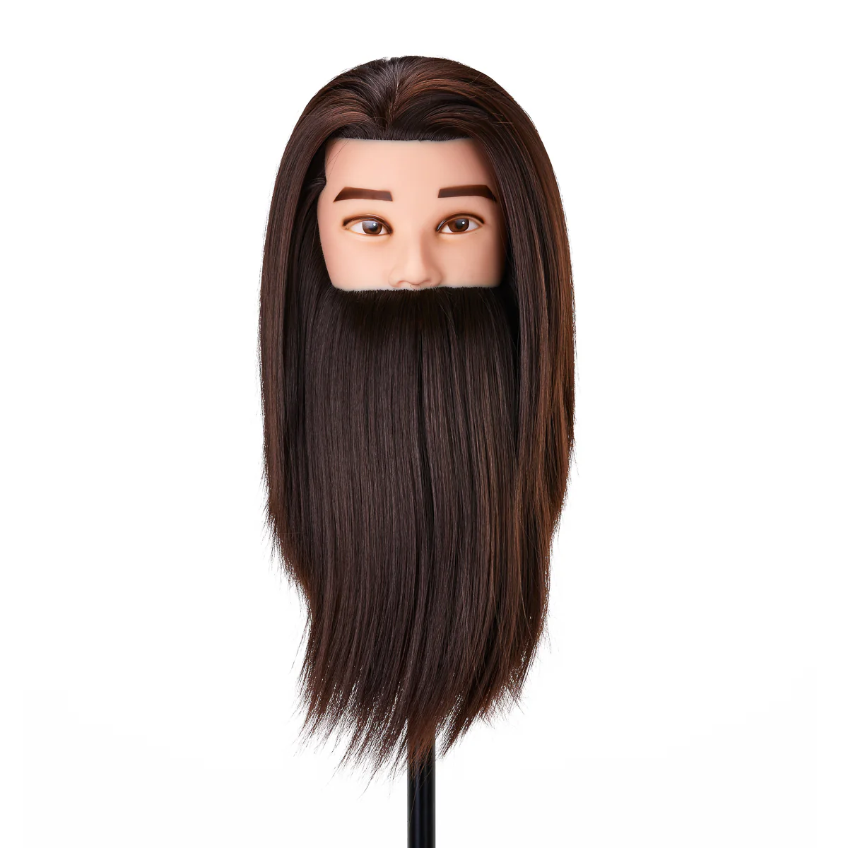 Gabbiano WZ4 Training Head With Beard, Synthetic Hair, Colour 4#, Length 8"+6" - Image 5