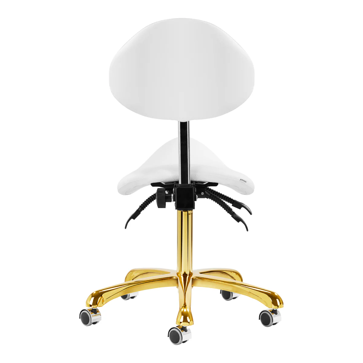 Giovanni Cosmetic Stool 1004 Gold White - Image 3