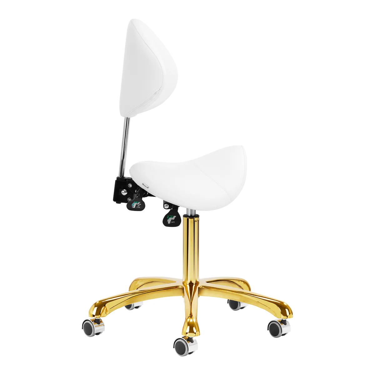 Giovanni Cosmetic Stool 1004 Gold White - Image 4