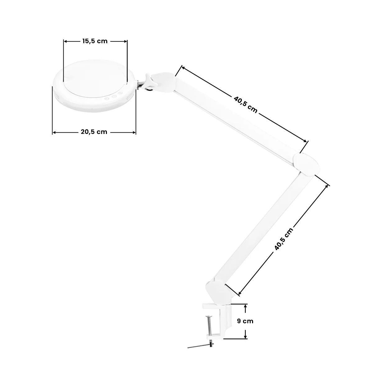 Glow Led Magnifier Lamp Adjustable Colour 8021 - Image 2