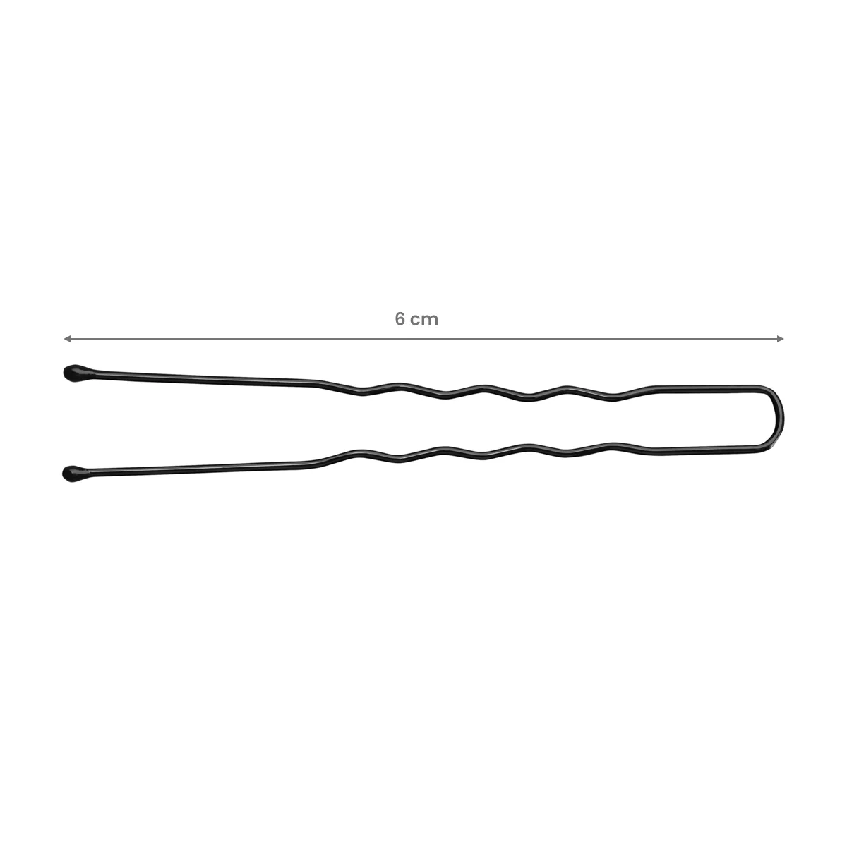 ACTIVESHOP Hairdressing buns for hair e-65 300 pieces 6 cm black - Image 2