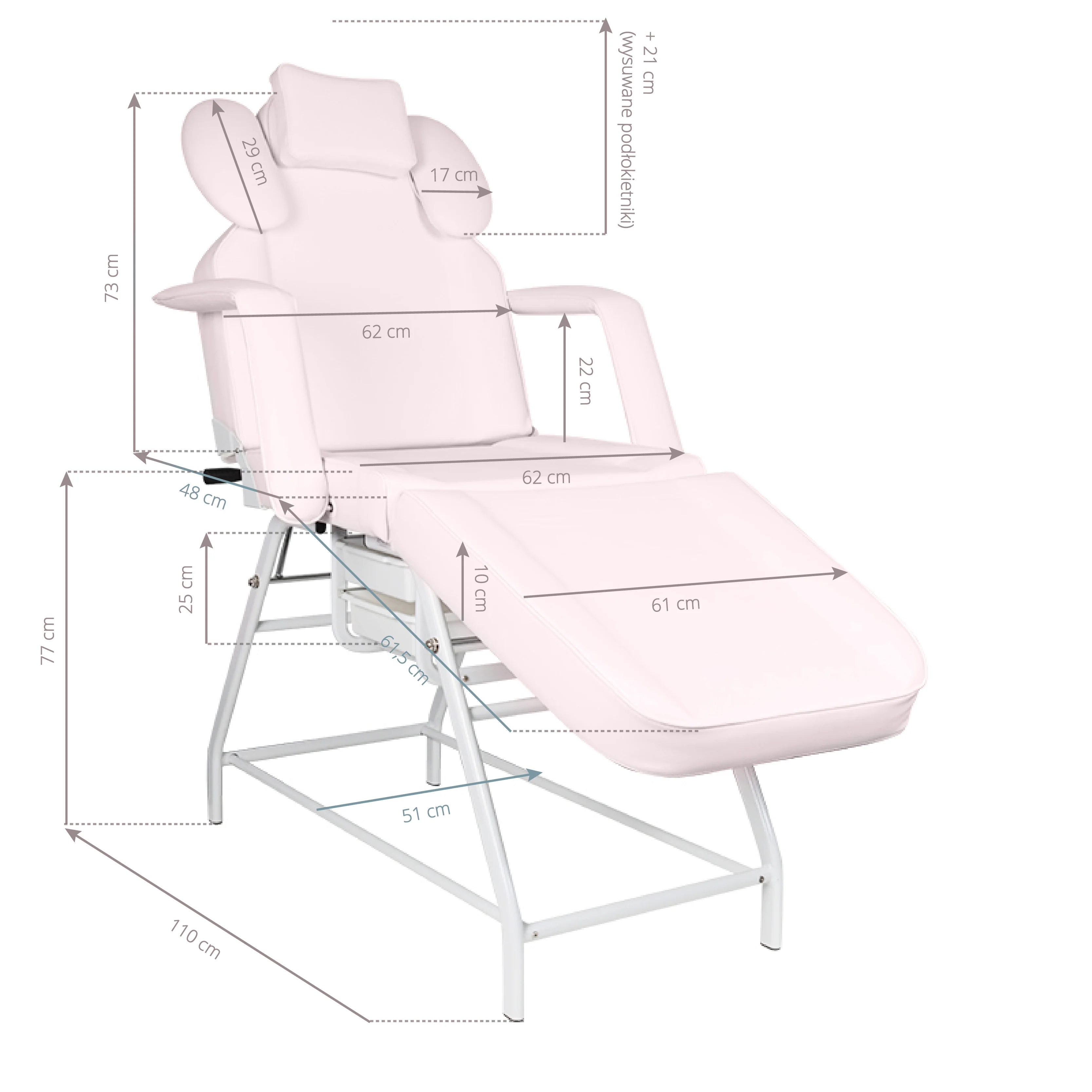 ACTIVESHOP Ivette eyelash treatment chair pink - Image 11