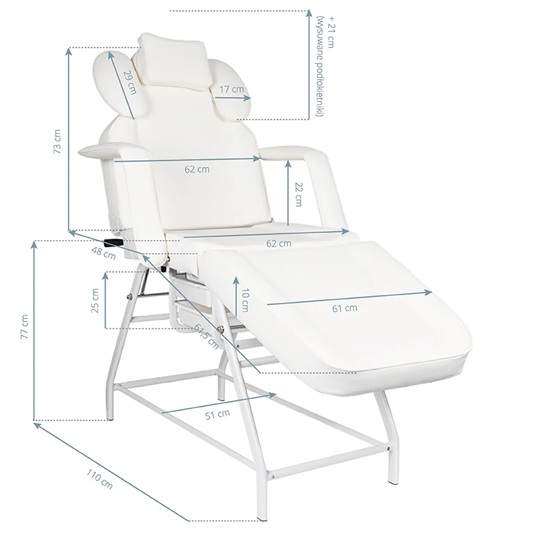ACTIVESHOP Ivette eyelash treatment chair white - Image 11