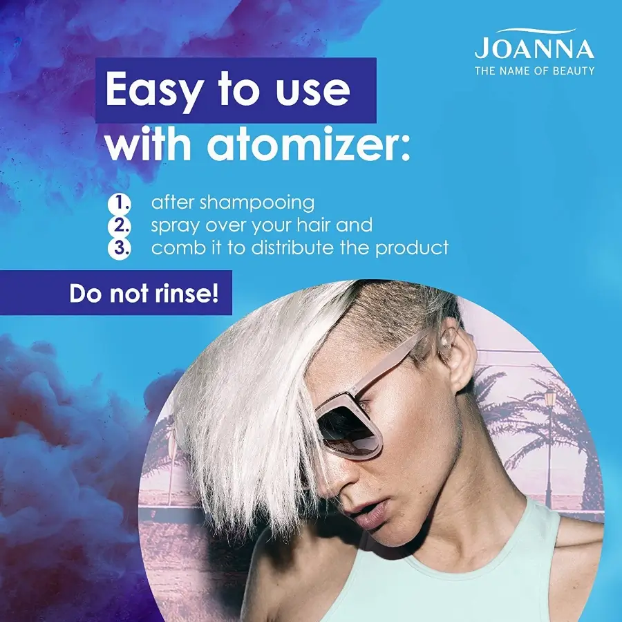 Joanna Ultra Color Blue Hair Rinse Spray Eliminate Yellow Shade - Image 3