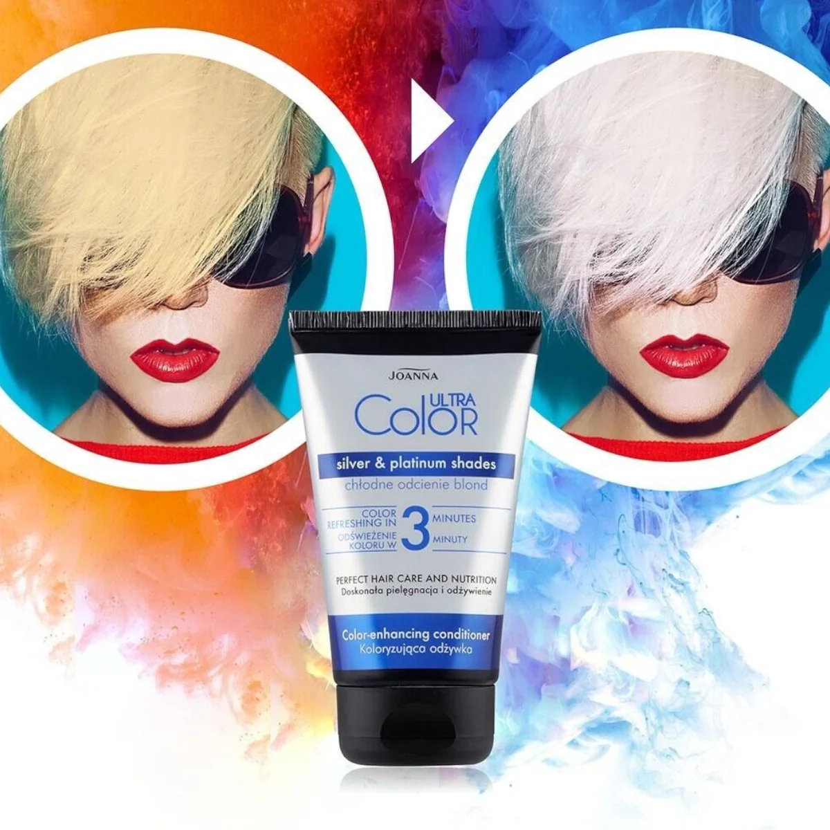 Joanna Ultra Color Silver Platinium Colouring Conditioner - Image 3